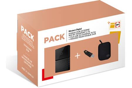 Disque Dur Externe Wd Pack Wd My Passport 2 To Noir Cle Usb