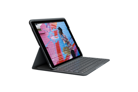 Clavier pour tablette Logitech Etui clavier Slim Folio pour iPad 9ème génération, 8ème génération et 7ème génération sans fil Noir