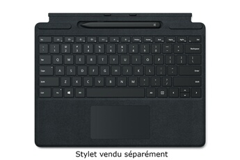 Clavier pour tablette Microsoft Clavier Signature pour Surface Pro X, 8 et 9 Noir avec lecteur d'emp