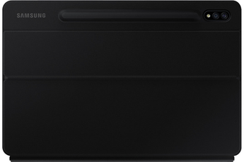 Etui à rabat noir + clavier intégré / Pour Samsung Galaxy Tab S7+ 12,4" / Léger et ultraportable - Pied amovible pour un plus grand confort / Clavier + Touchpad pour une expérienceEtui à rabat noir + clavier intégré / Pour Samsung Galaxy Tab S7+ 12,4" / Léger et ultraportable - Pied amovible pour un plus grand confort / Clavier + Touchpad pour une expérience