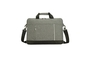 Sacoche grise avec intérieur gris / Grand compartiment principal avec fermeture éclair pour ranger à la fois un ordinateur et des documents / Fabriqué hors Europe / Gris