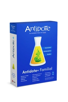 Logiciel Druide Antidote+ Familial - Antidote 11 + Antidote Web + Antidote Mobile - PC ou Mac - 1 an