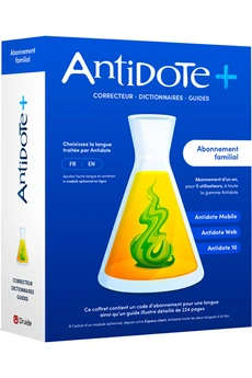 Logiciel Druide Antidote+ Familial (Antidote 10 + Antidote Web + Antidote Mobile / français ou angla