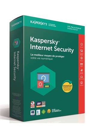 Logiciel Kaspersky Internet security 1 Poste pour 1 an  Darty