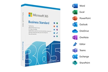 Logiciel Microsoft Abonnement Microsoft 365 Business Standard (12 mois - 1 utilisateurs)