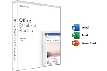 Microsoft OFFICE FAMILLE ET ETUDIANT 2019 1 PC OU 1 MAC
