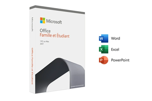 Logiciel Microsoft Office Famille et Etudiant 2021 - 1 PC ou Mac -  79G-05400