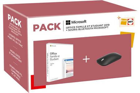 Logiciel Microsoft Pack Office Famille Et Etudiant 2019 Souris Bluetooth Microsoft 04243 Darty