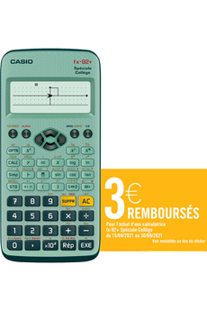 Calculatrice scientifique Casio FX 92+ Spéciale Collège