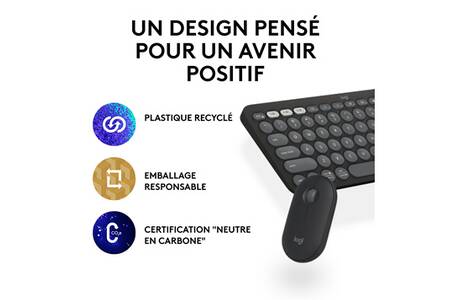 Housse De Protection Pour Clavier Logitech K380 Et Souris Pebble 2 Combo - Étui De Rangement Portable Gris - 3