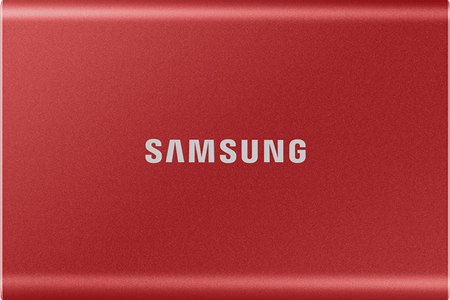 Disque dur Samsung SSD Externe T7 500Go rouge - DARTY