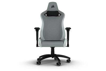 Chaise gaming Corsair TC200 Fabric Forme standard, Tissu doux gris clair/blanc