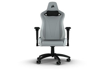 Corsair - TC200 Leatherette forme standard, Cuir synthétique rembourre gris clair/blanc