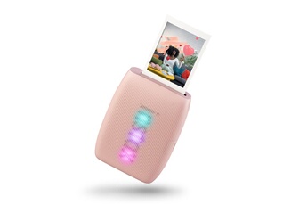 Fonctionnement en Bluetooth depuis votre smartphone grâce à l'application « instax Mini Link » / instax AiR Studio pour imaginer un décor aux effets AR (réalité augmentée) / Capteur de mouvement pour exécuter différentes fonctions (réimpression, changement de mode, zoom.) / Click to collage pour vivre l'expérience photobooth à la maison