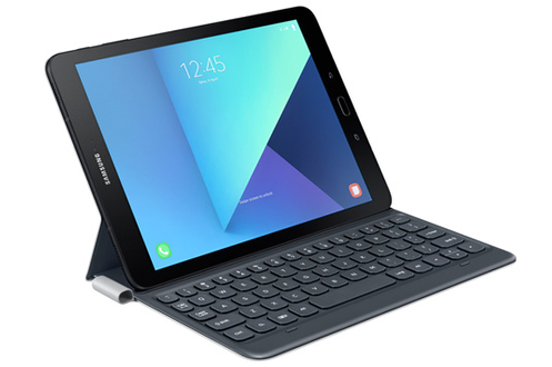 Etui à rabat gris avec clavier intégré pour Samsung Galaxy Tab S3 9,7