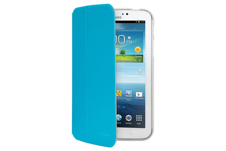 Etui rotatif en polyuréthane bleu pour Samsung Galaxy Tab 4 7