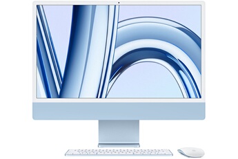 iMac Apple iMac 24 1 To SSD 16 Go RAM Puce M3 CPU 8 coeurs GPU 10 coeurs Bleu Nouveau