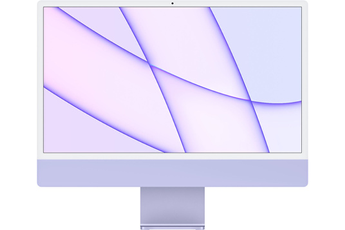 iMac Apple iMac 24 256 Go SSD 8 Go RAM Puce M1 CPU 8 cours GPU 8 cours Violet Nouveau