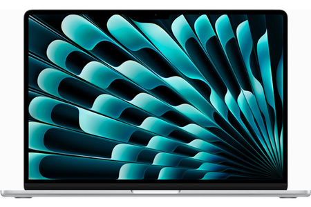 MacBook Apple MacBook Air 15,3'' 256Go SSD 8Go RAM Puce M2 CPU 8 coeurs GPU 10 coeurs Argent Nouveau