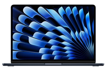 Écran Liquid Retina 13,6" 2 560 x 1 664 pixels / Puce Apple M3 8 cours avec 4 cours de perfor­mance et 4 cours à haute efficacité énergétique / Mémoire unifiée 8 Go - 1 To SSD - GPU intégrée 10 cours + Neural engine 16 coeurs / Batterie lithium-polymère intégrée de 52,6 Wh jusqu'à 15 heures d'autonomie en navigation web en Wifi !