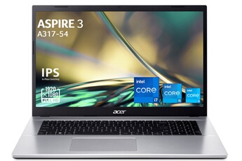 Ecran 17,3" Acer ComfyView LCD - Technologie IPS (Dalle Mate) / Processeur Intel® CoreT i5-1235U (jusqu'à 4,4 Ghz) - Intel® Iris® Xe Graphics / RAM 16 Go DDR4 - Stockage 512 Go SSD / Windows 11 - Wi-Fi 802.11ac - Bluetooth 5.0