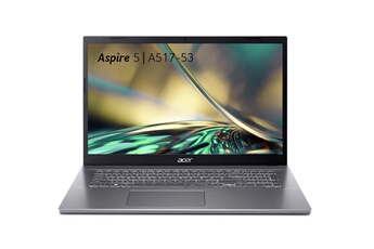 Ecran 17,3" Acer ComfyView LCD - Technologie IPS (Dalle Mate) ; Ratio image 16:9 - Bordures fines ; Résolution Full HD Technologie IPS (1920 x 1080) ; Taux de rafraîchissement : 60Hz - 45% NTSC / Intel® CoreT i7-12650H - Intel UHD Graphics / 16 Go RAM 512 Go SSD / Microsoft Windows 11 - Bluetooth 5.1 - Wi-Fi 802.11ax (Wi-Fi 6)