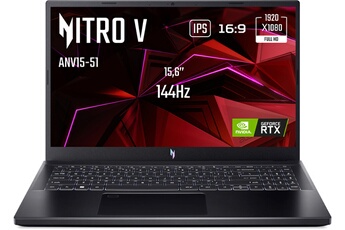 PC portable Acer gaming Nitro V 15 ANV15-51-754J Ecran 15,6 Intel Core i7-13620H RAM 16 Go DDR5 512G