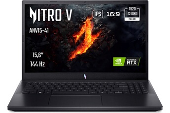 Ecran 15,6" Acer ComfyView LCD - Technologie IPS 144 Hz / ProcesseurAMD RyzenT 7 7735HS (jusqu'à 4.75 Ghz) - NVIDIA® GeForce RTXT 4050 / RAM 32 Go DDR5 - Stockage 1 To SSD / Windows 11 - Wi-Fi ax - Bluetooth 5.1