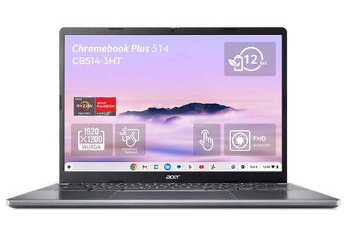 PC portable Acer Chromebook plus CB514-3HT 14" Tactile WUXGA AMD Ryzen  3 7320C RAM 8 Go LPDDR5X 256 SSD - Chrome OS - Chromebook plus CB514-3HT
