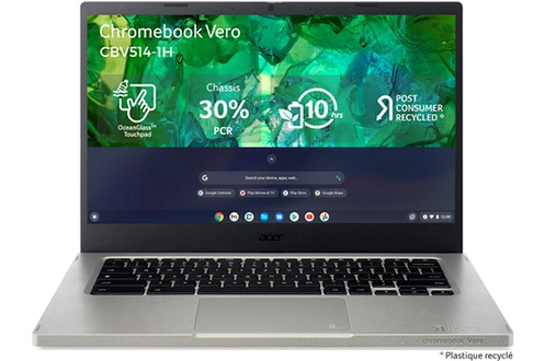 Acer Chromebook Plus Vero CBV514 14" FHD Intel Core i3 1215U RAM 8 Go LPDDR4X 128 Go SSD - Chrome OS