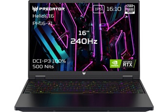 PC portable Acer gaming Predator Helios 16 PH16-71-70HZ Ecran 16 Intel Core i7 13700HX RAM 16 Go DDR