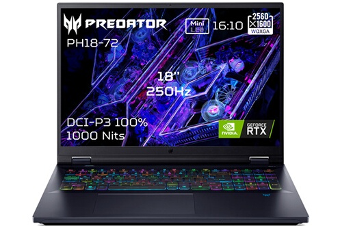 ”gaming Predator Helios 18 PH18-72-95EQ 18”” WQXGA 250Hz Intel Core i9 1490