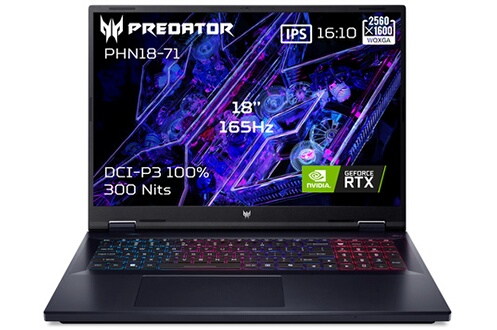 gaming PREDATOR HELIOS NEO 18 QHD+ 165 Hz -Intel core i9 14900HX RAM 32 Go