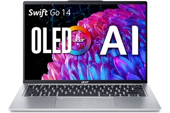 Ecran 14.0" 16:10 LCD - (Dalle Brillante) - DisplayHDRT True Black 500 / Processeur Intel® CoreT Ultra 7 155U (jusqu'à 4,8 Ghz) - Puce Graphique Intel ARC / RAM 16 Go LDDR5X - Stockage 1 To PCIe NVMe SSD / Windows 11 - Wi-Fi 6E 802.11 ax - Bluetooth 5.3