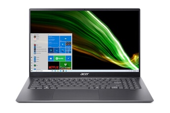 PC Portable Acer Swift X Sfx16-51G-700U 16,1" Intel Core i7 16 Go Ram 1 To SSD Gris Acier