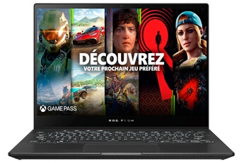 Pc Ultra-Portable Gaming Asus Flow-X13-Gv301Qe-K6012T 13.4" Ecran Tactile Amd Ryzen 9 32 Go Ram 1 To SSD Noir + 1 Mois D'Abonnement Xbox Game Pass