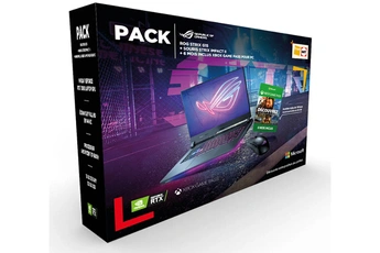 Pack Pc Portable Gaming Asus Strix-G15-G513Qm-Hn064T 15,6" Amd Ryzen 7 16 Go Ram 512 Go Ssd Gris Éclipse + Souris Gaming Asus Rog Strix Impact Ii Noir + 6 Mois Inclus Xbox Game Pass Pc