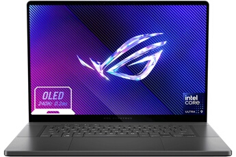 Ecran OLED 16" 2,5K, 600 Nits, 240Hz, True Black / Processeur Intel® CoreT Ultra 9 185H 2.3 GHz (Max 5.1 Ghz) - GeForce RTX 4070 / Mémoire vive LPDDR5X 32 Go - Stockage 1TO SSD M.2 / Windows 11 - Wi-Fi 5 (802.11ax) + Bluetooth® 5.0 - 3 mois Xbox Game Pass inclus