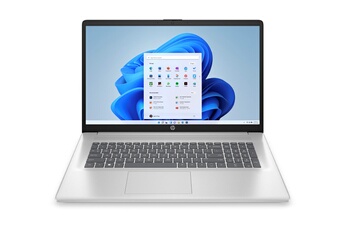 Écran Full HD de 43,9 cm (17,3 pouces) de diagonale (1920 x 1080), IPS, anti-reflet, 300 nits, 45 % NTSC / Processeur AMD RyzenT 5 7520U (jusqu'à 4,3 GHz de fréquence Boost maximale) - Carte graphique AMD RadeonT / RAM 16 Go LPDDR5 - Stockage : 512 Go PCIe NVMe SSD / Windows 11 Famille + Wi-Fi Realtek RTL8821CE-M 802.11a/b/g/n/ac - Bluetooth 4.2