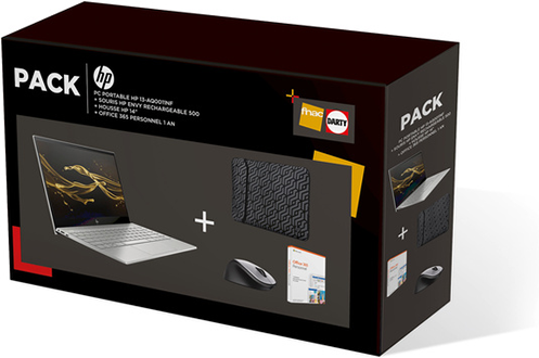 Hp PACK HP 13-aq0011nf + souris + housse + office 365 Personnel 1 an