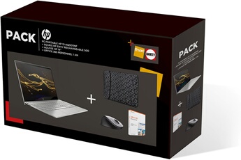 PC Portable HP Pack HP 13-Aq0011Nf + Souris + Housse + Office 365 Personnel 1 An