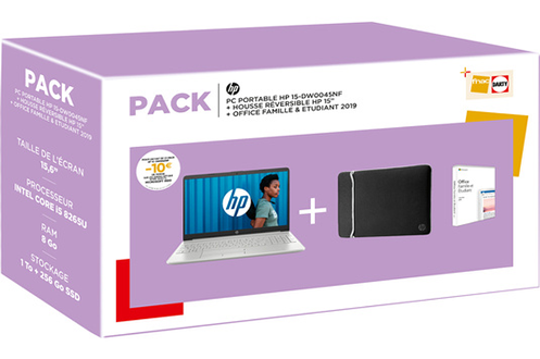 PC portable Hp PACK HP 15-dw0045nf + Office Home & Student