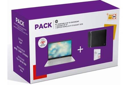 Pc Portable Hp Pack Hp 15 Dw0062nf Office Famille Et Etudiant 2019 Pack Hp1562nf Off Darty