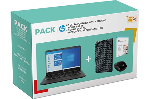 French Days Darty : un PC portable HP 14 pouces avec housse et Office 365  pour 650 euros