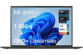 Lg GRAM 17" WQXGA Intel Core i7 1360P RAM 32 Go LPDDR5 1 To SSD Intel Iris Xe Plateforme Intel® Evo™