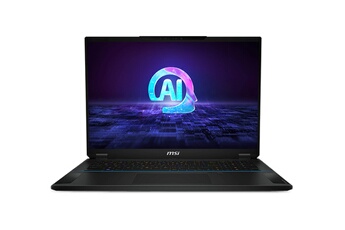 Ecran 18" UHD+ (3840x2400), MiniLED, 120Hz, 16:10, 100% DCI-P3 (Typ.), VESA DisplayHDRT 1000 Certified, dalle de niveau IPS / Processeur Intel® CoreT Ultra 9 185H + NVIDIA® GeForce RTXT 4080 Laptop / RAM 32 Go + Stockage 2 To SSD / Microsoft Windows 11 Pro + Wi-Fi7 - Bluetooth