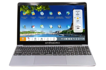 Écran 15,6" LCD FHD 1920 x 1080 IPS / Processeur Intel Pentium N5030 (Max 3.1 GHz) / Stockage 128 Go SSD - 4 Go DDR4 RAM / Interface Ordissimo - WLAN 802.11ac - Bluetooth 4.2