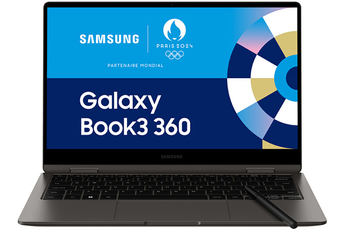 PC portable Samsung Galaxy Book3 360 13.3 Intel Evo Core i5 16Go RAM 512 Go SSD Anthracite, clavier 