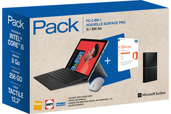 PACK  SURFACE PRO 256 GO CORE I5 Digital My Passport 1To
