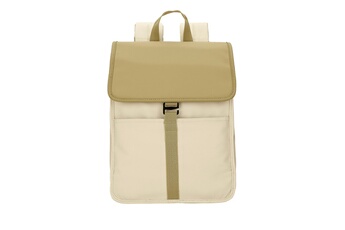 Sac à dos pour PC / Nombreux rangements et poches pour accessoires / Pour ordinateur portable 13" / 14" / Couleur beige